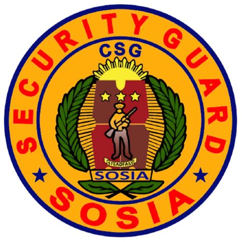 Security Guard Sticker Sosia Logo White .